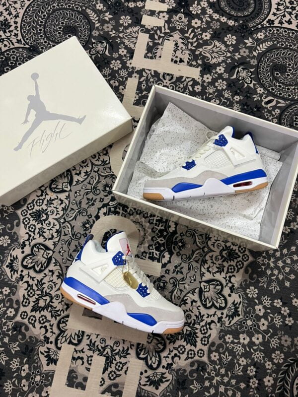 Nike SB x Air Jordan 4 Sapphire Blue 7 https://shoesstoreindia.com/shop/nike-sb-x-air-jordan-4-sapphire-blue/